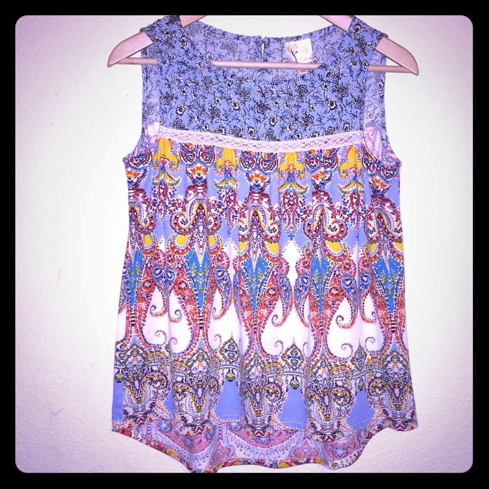 ❤️Anthropologie Fig & Flower sleeveless blouse S